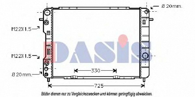 AKS DASIS 150042n -  Радиатор, охлаждение двигателя
